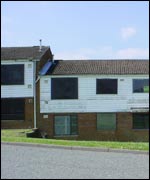 Boarded up houses in Merthyr
