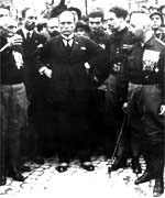 Mussolini and supporters