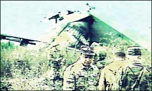 Wreckage of Mi-26 helicopter which crashed in August