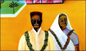 Portraits of my mother and my father going to Yatra, 1971