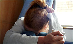 Woman with depression