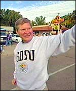 Senator Tim Johnson campaigns