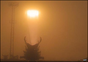 Blast-off from the Baikonur spaceport, AP