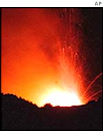 Glow from Etna on Tuesday