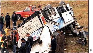 Crashed bus, Piet Retief 