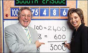 Richard Whiteley and Carol Vorderman