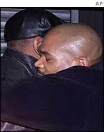 Rapper DMC outside the studio