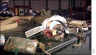 Bombs left by the Chechen guerrillas