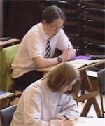 pupils taking exams 