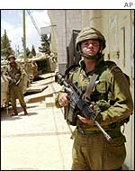 Israeli soldiers outside Ramallah