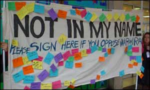 Not in my name protest