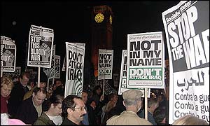 Anti-war demonstrators