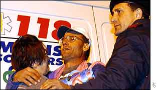 Couple overcome by grief