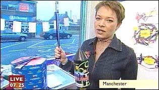 Breakfast's Jules Botfield reports from a fireworks shop in Manchester