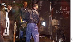 Police at the crime scene in Queens