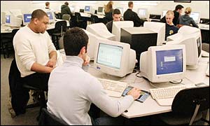 People using the internet