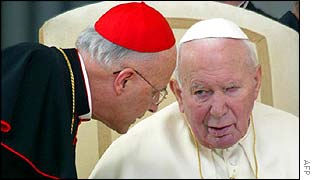 Cardinal Francis George with the Pope