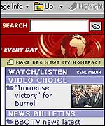 BBC News Online screengrab, BBC