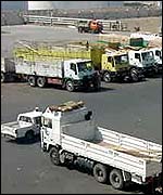Lorries at Port of Djibouti