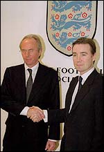 Adam Crozier (right) with Sven-Goran Eriksson