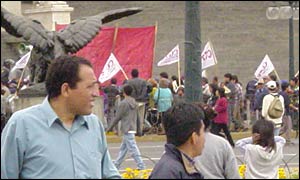 A demonstration in Lima