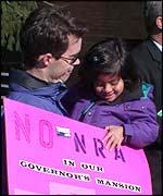 Rally sign: 'No NRA'