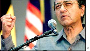Malaysian Prime Minister Dr Mahathir Mohamad
