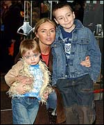 Patsy Kensit with sons Lennon (left) and James