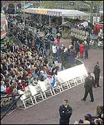 The crowd at the Harry Potter premiere