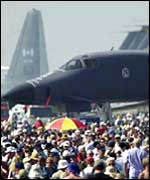 Crowds at an air show
