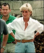 Princess Diana with Paul Burrell