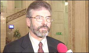 Sinn Fein president Gerry Adams 