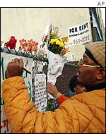 Fans have been creating makeshift memorials