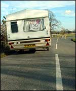 The first caravan moved from Woodside