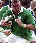 Ireland and Leinster number 8 Victor Costello