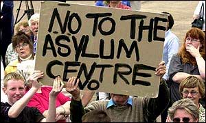 Protest against asylum centres