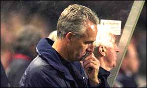 Mick McCarthy watches his side lose to Switzerland