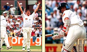 Darren Gough's full England debut against New Zealand at Old Trafford