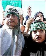 Young Hamas supporters