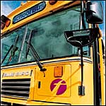 Yellow bus for school run in the US