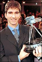 Damon Hill with the BBC award