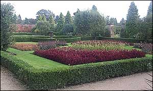 formal gardens at Newstead Abbey