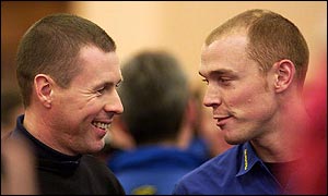 Colin McRae (right) and Richard Burns
