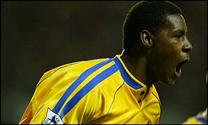 Southampton striker Austin Delgado