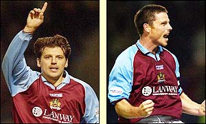 Byrnley are delighted as a late goal by captain Steve Davis sees Tottenham crash out of the Worthington Cup