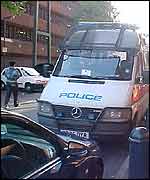 Police van in Brixton