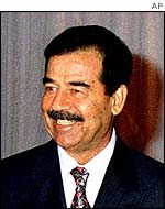 Iraqi President Saddam Hussein