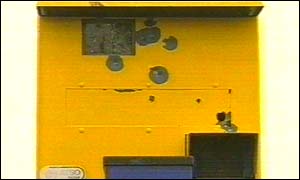 Speed camera damaged by pellets