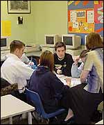 A group of Bushy Mead school students