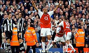 Arsenal striker Thierry Henry